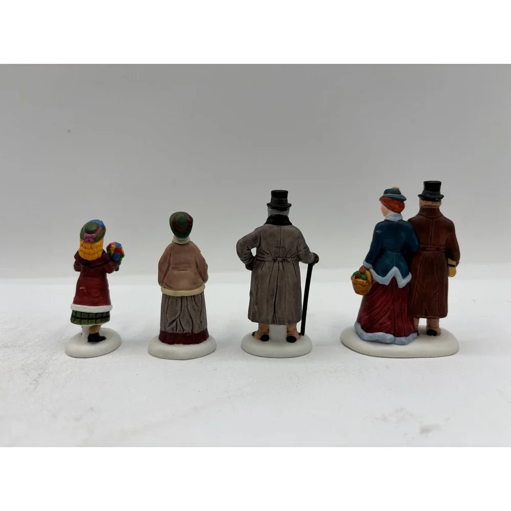 Department 56 1993 Vintage Heritage Village Chelsea Lane Shopper Set of 4 5816-5